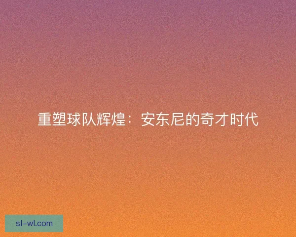 重塑球队辉煌：安东尼的奇才时代