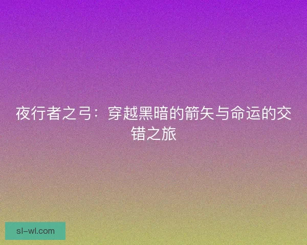 夜行者之弓：穿越黑暗的箭矢与命运的交错之旅