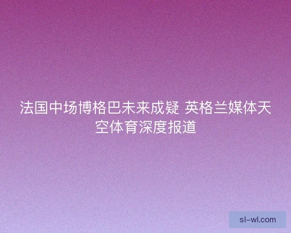 法国中场博格巴未来成疑 英格兰媒体天空体育深度报道